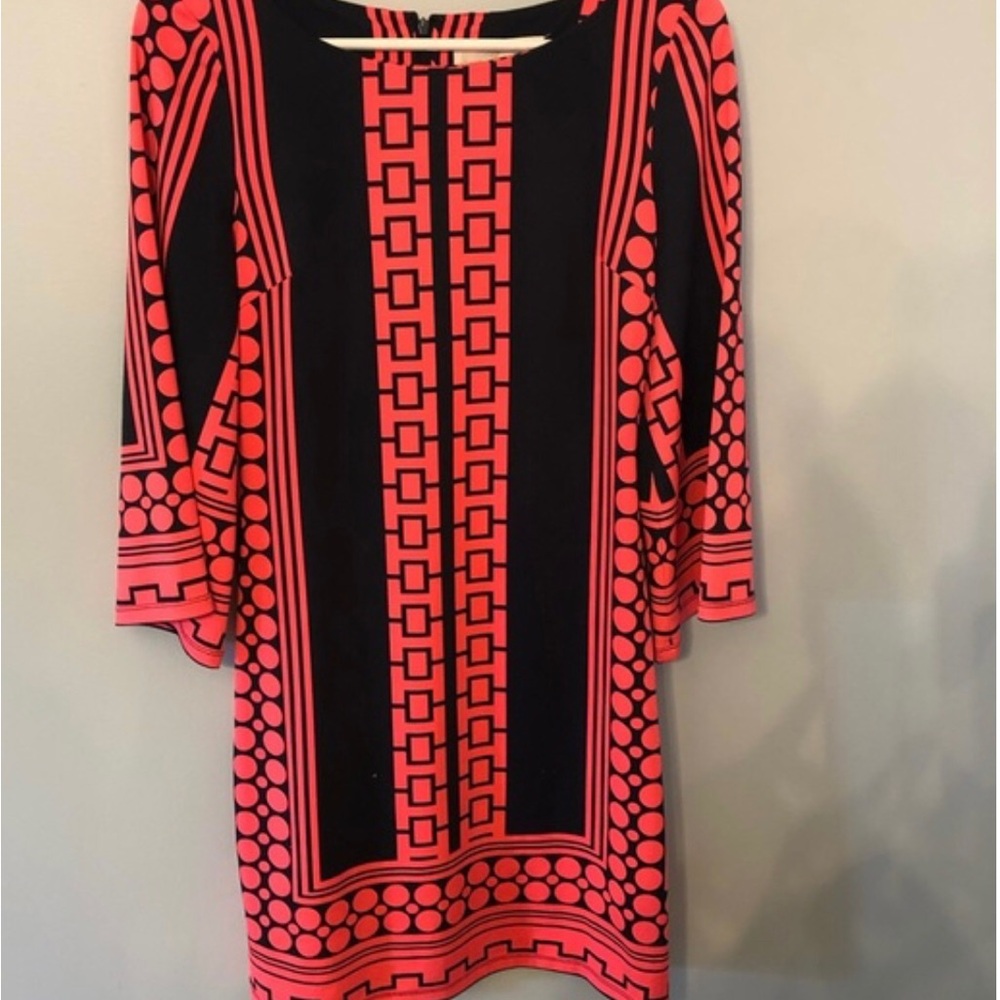 JB by Julie Brown Red Sheath Dress with Bell Sleeves